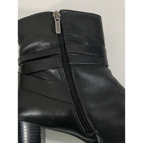 Pikolinos Verona Women 40 Black Leather Mid-Calf Zip Boots Ankle Heels Boho - Picture 12 of 13